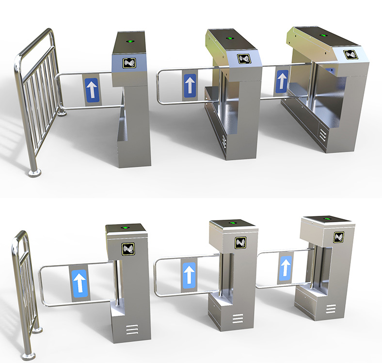 Biometric Access Swing Turnstile /Cabinet Stadiums Gate Barriers/ Esd Checker Gate